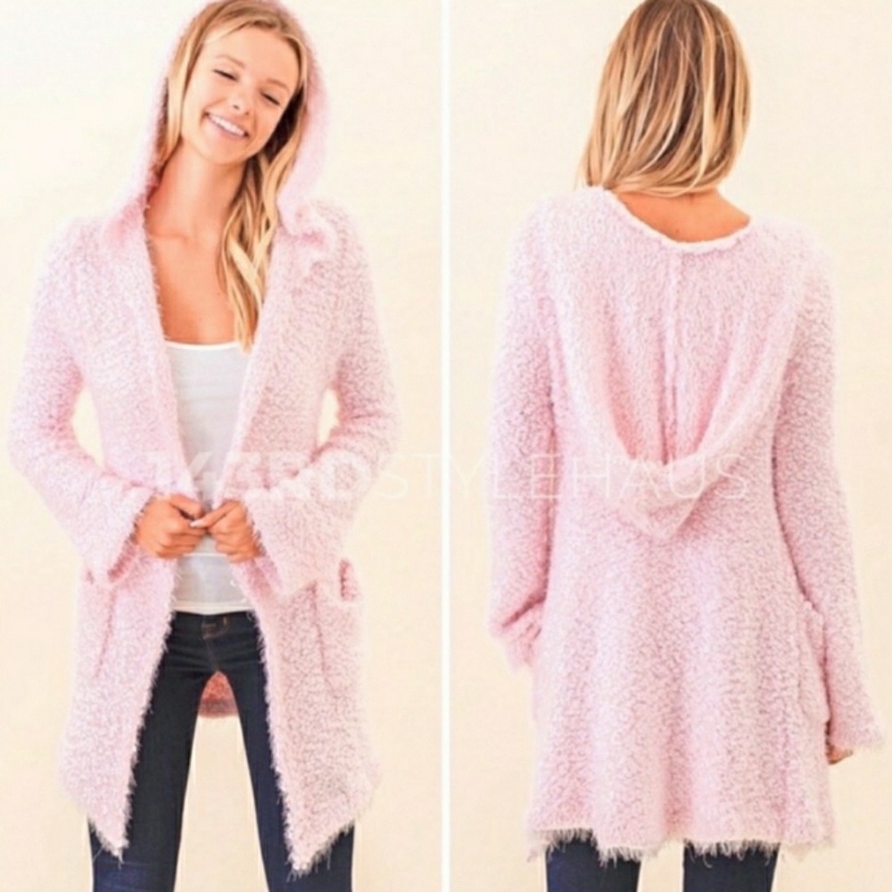 🌸LAST🌸ONE🌸Popcorn knit cardigan.hood&pockets